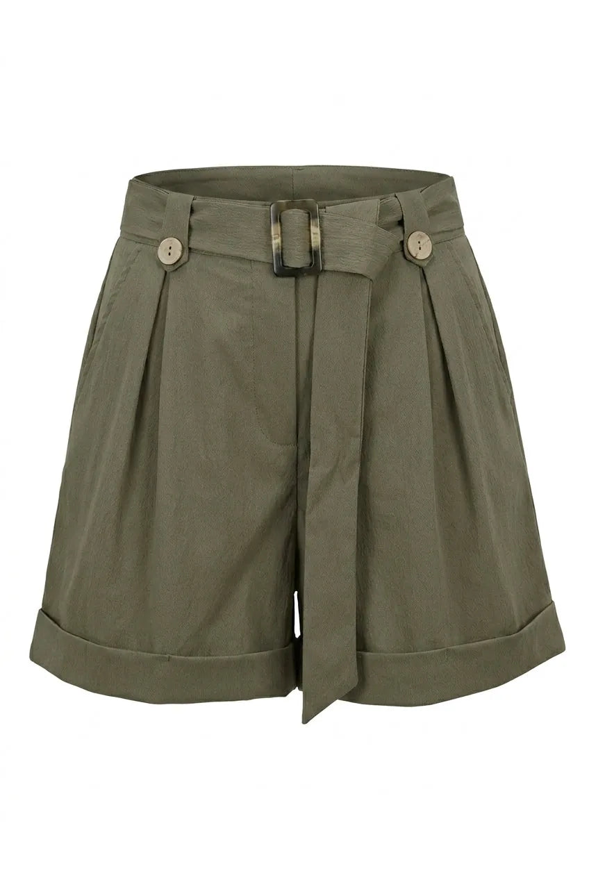 Short vert taille haute ample | Lounelle Paris