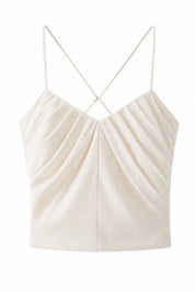 Top écru drapé dos nu | Lounelle Paris