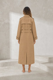 Trench long camel double ceinture | Lounelle Paris