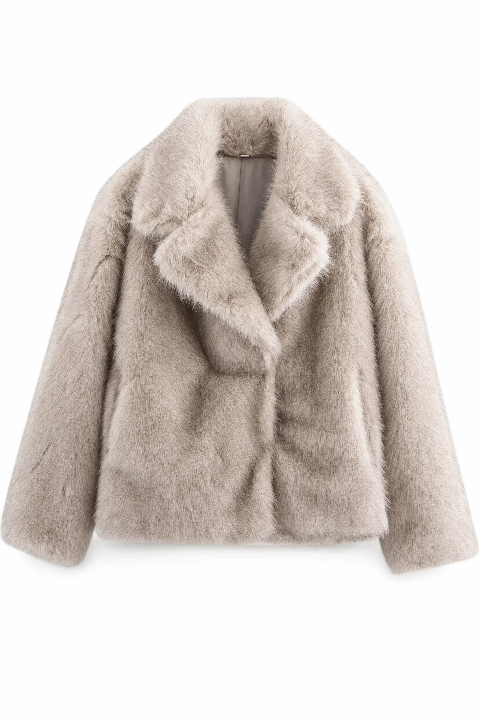 Veste beige effet fausse fourrure | Lounelle Paris