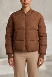 Veste matelassée courte col baseball | Lounelle Paris