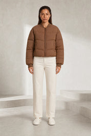 Veste matelassée courte col baseball | Lounelle Paris